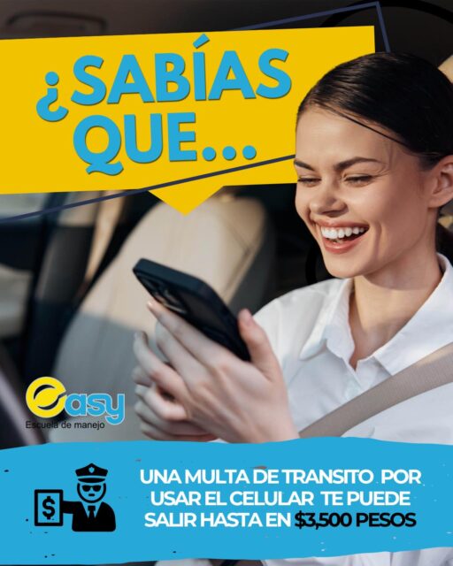 🚫📱 ¿Sabías que... usar el celular mientras manejas puede costarte hasta $3,500 pesos en multas?
Y eso sin contar el riesgo de provocar un accidente. 😰
Un mensaje, una llamada o revisar una notificación pueden esperar. Tu seguridad y la de los demás no. 🚗💙
📲 Contáctanos y aprende a manejar de forma segura.
#SeguridadVial #ManejoResponsable #EasyEscuelaDeManejo #EducaciónVial #NoAlCelular