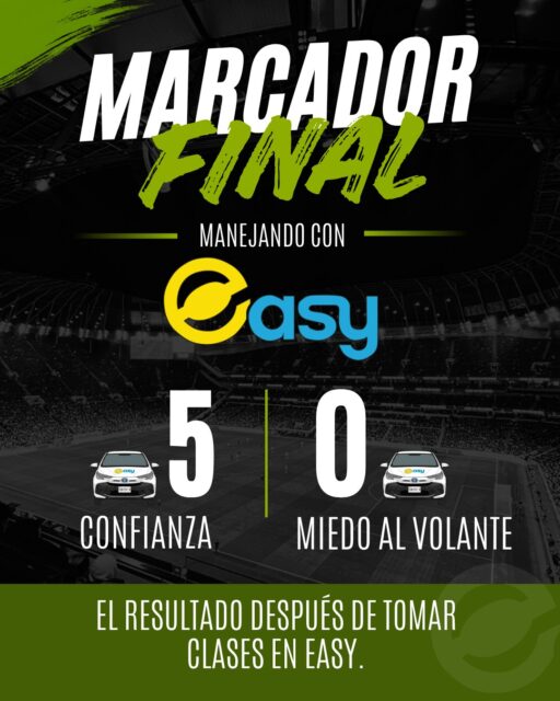 ⚽🚗 ¡MARCADOR FINAL! 🚗⚽
Después de cada clase en Easy, el resultado es claro:✅ Más confianza al volante
✅ Más seguridad al conducir
✅ Más control en cada maniobra
❌ Menos miedo
❌ Menos nervios
❌ Menos dudasEn Easy te ayudamos a pasar de la banca a la cancha, para que conduzcas con seguridad y confianza en cualquier situación.📲 Agenda tu clase hoy: 81 8656 7557#EasyEscuelaDeManejo #AprendeAManejar #ConduceConConfianza #ManejoSeguro #ClasesDeManejo #MarcadorFinal #EasyNL #Monterrey 🚘🏆