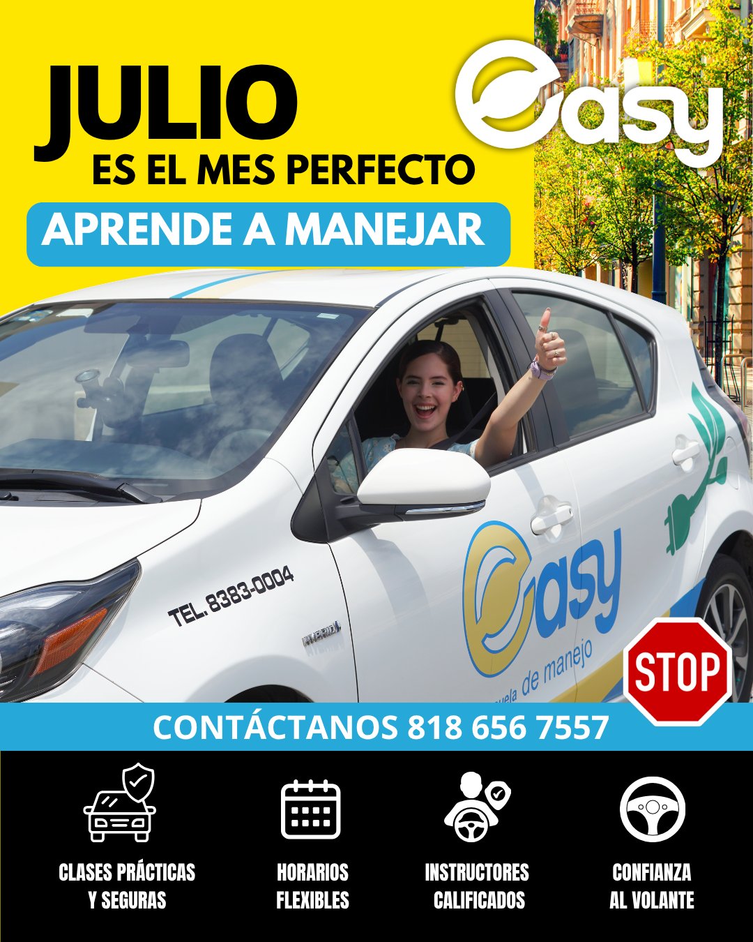 ✨ Nuevo mes, nuevas metas.
¿Cuántas veces has dicho: "algún día voy a aprender a manejar"?
🚗 Julio es el momento perfecto para dar el primer paso, ganar confianza al volante y disfrutar la libertad de moverte a donde quieras.No importa si empiezas desde cero, en Easy te acompañamos durante todo el proceso.
#EasyEscueladeManejo #AprenderAManejar #Julio #NuevoMesNuevaMeta #ManejoSeguro #Monterrey