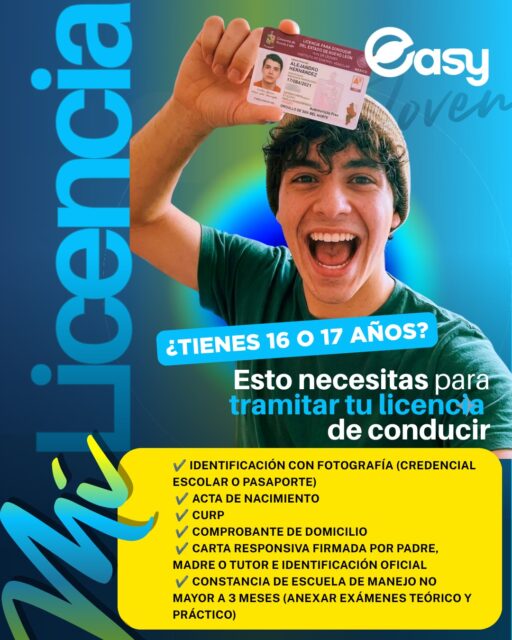 🚗 ¿Tienes 16 o 17 años? ¡Tu licencia está más cerca de lo que imaginas!Si eres menor de edad y quieres tramitar tu licencia de conducir en Nuevo León, asegúrate de contar con la documentación necesaria antes de iniciar el proceso. 📄✅En Easy Escuela de Manejo te ayudamos a prepararte con clases prácticas y personalizadas para que conduzcas con seguridad y llegues listo a presentar tus evaluaciones.📍 Aprende con instructores certificados.
🚘 Vehículo de práctica incluido.
📅 Horarios flexibles.📲 Agenda tu curso hoy mismo al 81 8656 7557 y da el primer paso hacia tu independencia al volante. 💙
