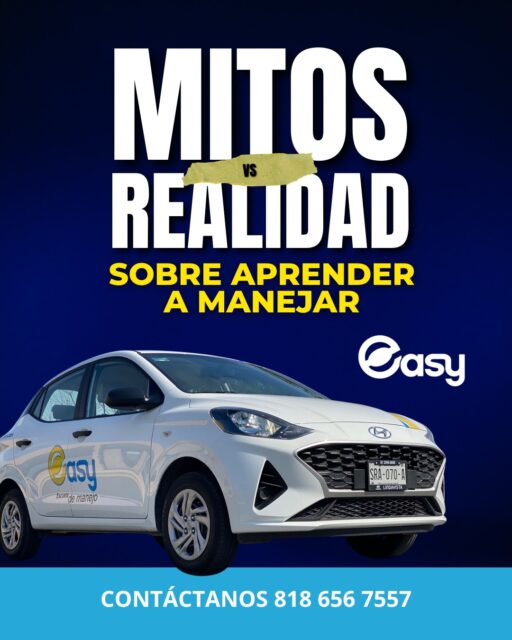 🚗 ¿Cuántos de estos mitos creías que eran verdad? 👀No necesitas tener auto propio ni aprender primero con un familiar para comenzar a manejar. En Easy Escuela de Manejo te enseñamos desde cero, con instructores capacitados y un ambiente seguro para que ganes confianza en cada clase.
✨ Rompe los mitos y empieza a conducir con seguridad.📲 ¡Contáctanos y agenda tu clase hoy! 818 656 7557
#EasyEscuelaDeManejo #AprendeAManejar #ManejoSeguro #ConduceConConfianza