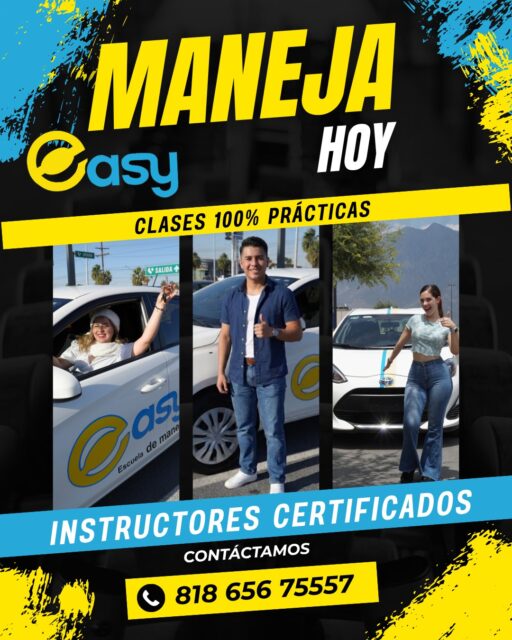 🚗 El mejor momento para aprender a manejar es cuando decides dar el primer paso.En Easy Escuela de Manejo aprenderás con instructores certificados, en situaciones reales de manejo y a tu propio ritmo.✨ No importa si nunca has tomado el volante o si quieres recuperar la confianza para conducir. Estamos para acompañarte en cada kilómetro de tu aprendizaje.Agenda tu clase:
📞 81 8656 7557#EasyEscuelaDeManejo #AprenderAManejar #ConduceConConfianza #ManejoSeguro #Monterrey