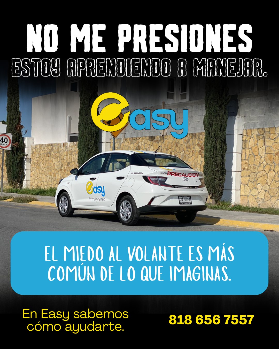 🚗 "No me presiones... estoy aprendiendo a manejar."Todos empezamos desde cero. 💙En Easy Escuela de Manejo te ayudamos a ganar confianza en cada clase, para que cada kilómetro se convierta en una nueva oportunidad de superar tus miedos.✨ No dejes que el miedo te detenga. Deja que tu confianza tome el volante.📲 Agenda tu clase hoy:
818 656 7557