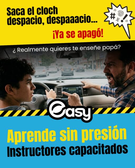 🚗 ¿Te pones nervioso al volante? ¡Es completamente normal! 😅En Easy Escuela de Manejo queremos que aprendas a conducir con seguridad, confianza y sin presión. Porque aprender a manejar no se trata de hacerlo perfecto desde el primer día, sino de avanzar paso a paso. 🙌👨‍🏫 Instructores capacitados
🏠 Clases hasta tu domicilio
🚘 Práctica enfocada en situaciones reales
💙 Aprende a tu ritmo y con confianzaSaca el clutch, despacio… ¡y disfruta el camino! 😎
📲 ¡Agenda tu clase y empieza a manejar con Easy! 818 656 7557