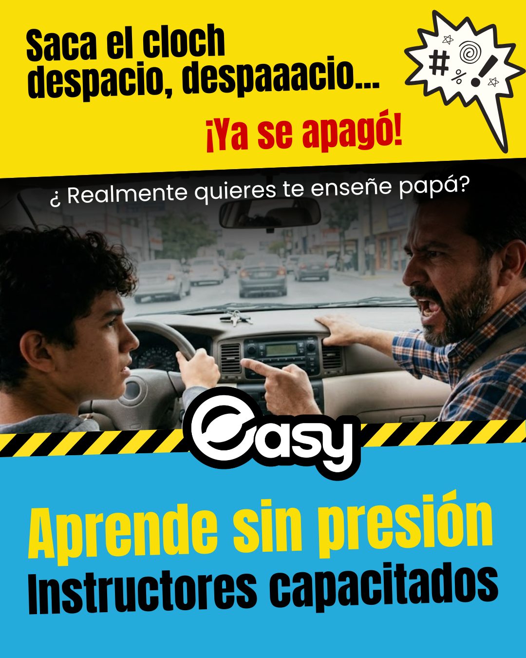 🚗 ¿Te pones nervioso al volante? ¡Es completamente normal! 😅En Easy Escuela de Manejo queremos que aprendas a conducir con seguridad, confianza y sin presión. Porque aprender a manejar no se trata de hacerlo perfecto desde el primer día, sino de avanzar paso a paso. 🙌👨‍🏫 Instructores capacitados
🏠 Clases hasta tu domicilio
🚘 Práctica enfocada en situaciones reales
💙 Aprende a tu ritmo y con confianzaSaca el clutch, despacio… ¡y disfruta el camino! 😎
📲 ¡Agenda tu clase y empieza a manejar con Easy! 818 656 7557