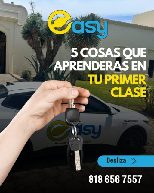 ✨ No necesitas saber manejar para tomar tu primera clase. Nosotros te enseñamos desde cero.📲 Agenda tus clases y empieza este agosto a tomar el volante. Contáctanos hoy mismo 818 656 7557