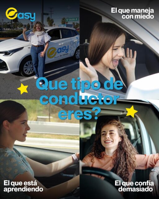 🚗 ¿Qué tipo de conductor eres?¿Manejas con miedo, estás aprendiendo o ya confías demasiado? 😅
La clave está en conducir con seguridad, técnica y confianza.En Easy te ayudamos a convertir tus dudas en habilidades al volante. 💙💛📲 Informes: 818 6567557#EasyEscuelaDeManejo #AprendeAManejar #SeguridadVial #ConducciónSegura