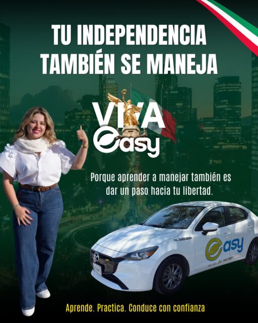 “¿Qué significa para ti ser independiente?”🇲🇽 Para nosotros, también significa poder llegar a donde quieres.Aprender a manejar es más que conducir:
es confianza, autonomía y libertad.Este septiembre, toma el volante de tu independencia. 🚗🇲🇽 818 656 7557 #EasyEscueladeManejo #SeguridadManejar #EscuelaManejo