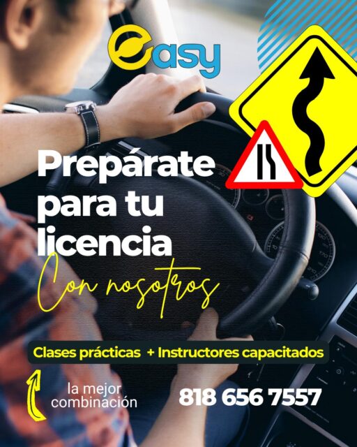 🚗 ¡Tu licencia de conducir está más cerca de lo que imaginas!Aprende a conducir con seguridad y confianza con Easy Escuela de Manejo. 🙌Contamos con clases prácticas e instructores capacitados para ayudarte a desarrollar las habilidades que necesitas al volante, desde tus primeros pasos hasta conducir con mayor autonomía.✨ La mejor combinación: práctica + experiencia + confianza.📲 Agenda tus clases: 818 656 7557
🚘 ¡Empieza hoy y da el primer paso hacia tu independencia al volante!