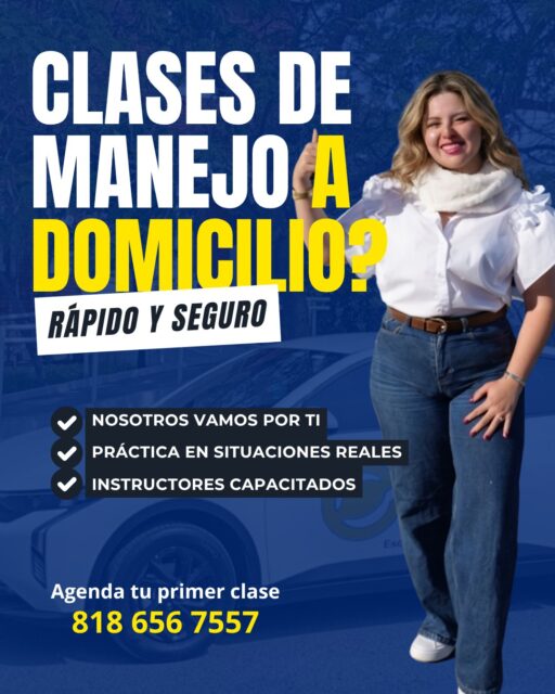 🚘 ¡Aprender a manejar nunca fue tan fácil!En Easy Escuela de Manejo, ¡vamos hasta tu domicilio! 🏡 Aprende a conducir con acompañamiento profesional, a tu ritmo y con la confianza que necesitas para tomar el volante.✨ Ideal para principiantes y personas que desean reforzar sus habilidades.
📲 Agenda tu clase hoy: 818 656 7557#EasyEscuelaDeManejo #ClasesDeManejo #ManejoADomicilio #AprendeAManejar