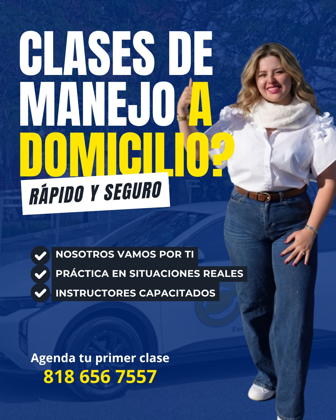 🚘 ¡Aprender a manejar nunca fue tan fácil!En Easy Escuela de Manejo, ¡vamos hasta tu domicilio! 🏡 Aprende a conducir con acompañamiento profesional, a tu ritmo y con la confianza que necesitas para tomar el volante.✨ Ideal para principiantes y personas que desean reforzar sus habilidades.
📲 Agenda tu clase hoy: 818 656 7557#EasyEscuelaDeManejo #ClasesDeManejo #ManejoADomicilio #AprendeAManejar