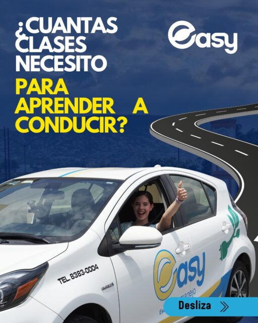 🚗 ¿Cuántas clases necesitas para aprender a conducir?Depende de tu experiencia y de la confianza que quieras alcanzar al volante.En Easy recomendamos comenzar con 7.5 horas prácticas y, si buscas mayor dominio, avanzar a 15–20 horas, incluyendo estacionamiento, avenidas grandes y práctica en tráfico real. 🚦📲 Agenda tu clase y comienza a ganar confianza al volante: 818 656 7557#EasyEscuelaDeManejo #ClasesDeManejo #AprendeAManejar #Monterrey #ManejoSeguro
