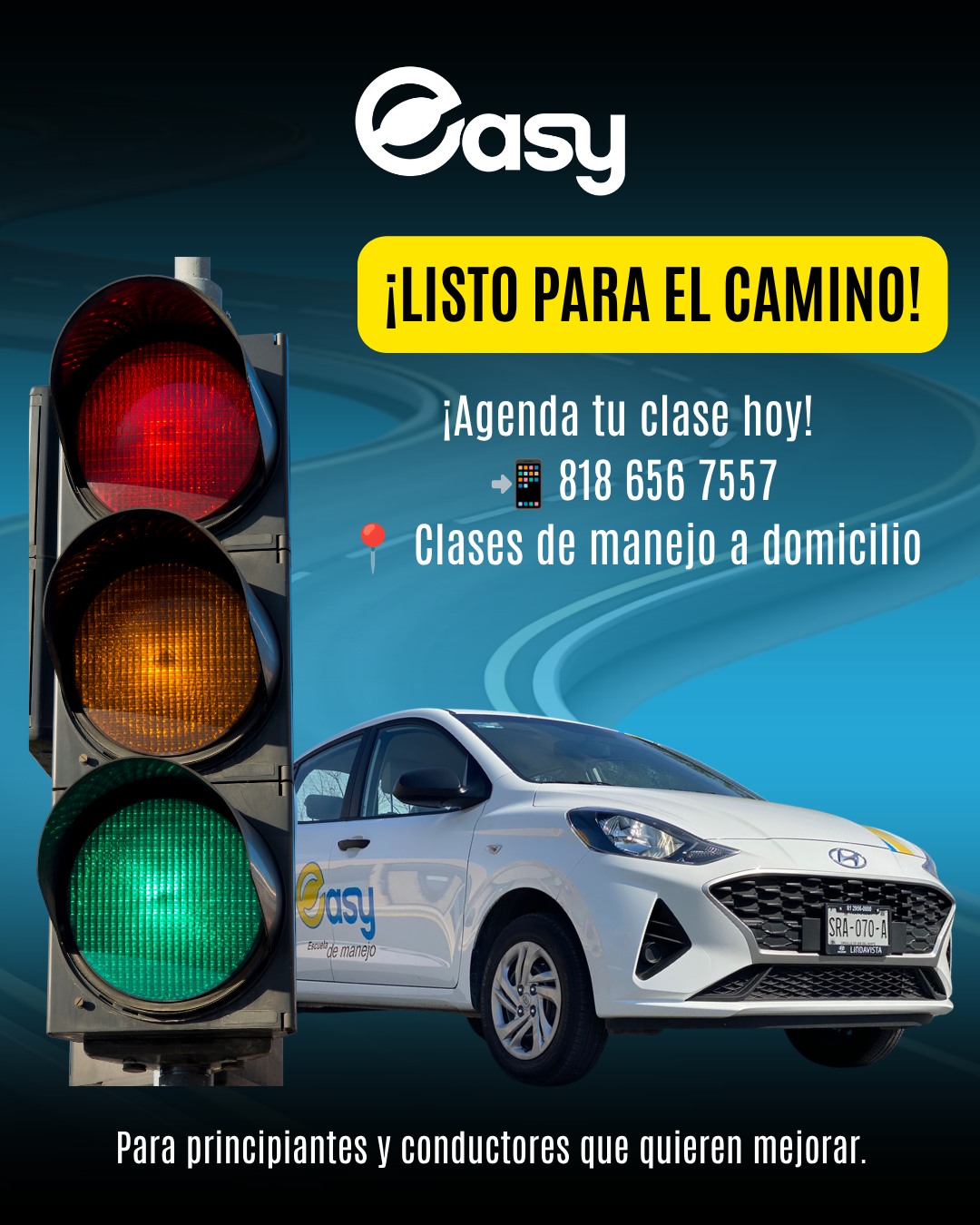 🚗 ¡AHORA SÍ, LISTO PARA MANEJAR!Dar el primer paso hacia tu independencia es más fácil de lo que imaginas. Aprende a conducir con instructores expertos y gana la confianza que necesitas para estar al volante. 🙌En Easy Escuela de Manejo te enseñamos desde cero y a tu ritmo.📲 Agenda tu primera clase: 818 656 7557
🏠 Clases a domicilio¡Aprende a manejar y disfruta tu libertad al volante! 🚘✨#EasyEscuelaDeManejo #ClasesDeManejo #AprendeAManejar #Manejo #EscuelaDeManejo #Monterrey
