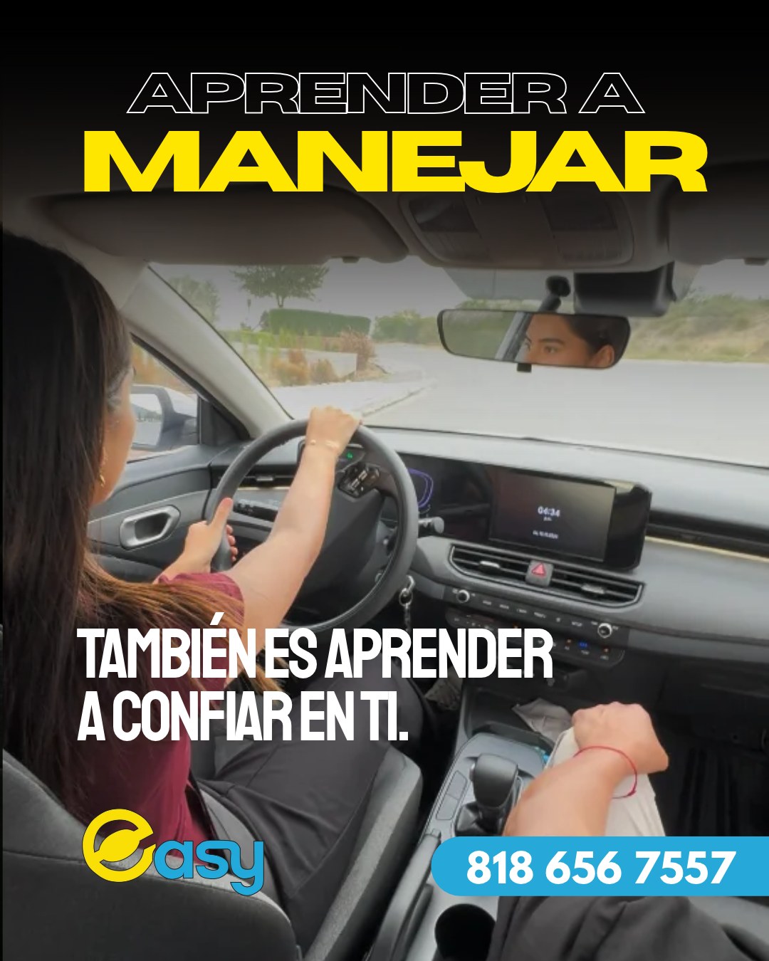 🚗 ¿Te gustaría manejar, pero todavía sientes nervios?En Easy Escuela de Manejo te acompañamos paso a paso para que desarrolles confianza y seguridad al volante.No necesitas saberlo todo desde el principio. ¡Para eso estamos contigo!📲 Agenda tu primera clase: 818 656 7557.
#EasyEscuelaDeManejo #AprendeAManejar #SeguridadAlVolante