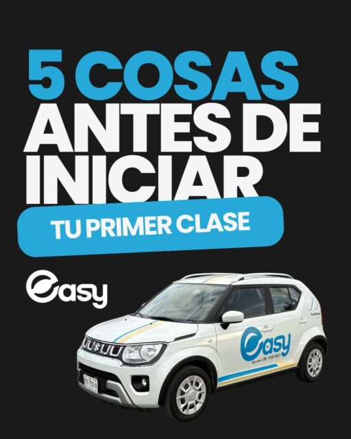 Tu primera clase no tiene que ser perfecta, solo tienes que dar el primer paso. 🚘En Easy te acompañamos para que aprendas con confianza, práctica y seguridad.📲 ¡Agenda tu clase! WhatsApp: 818 656 7557.
#EasyEscuelaDeManejo #PrimeraClase #AprendeConConfianza