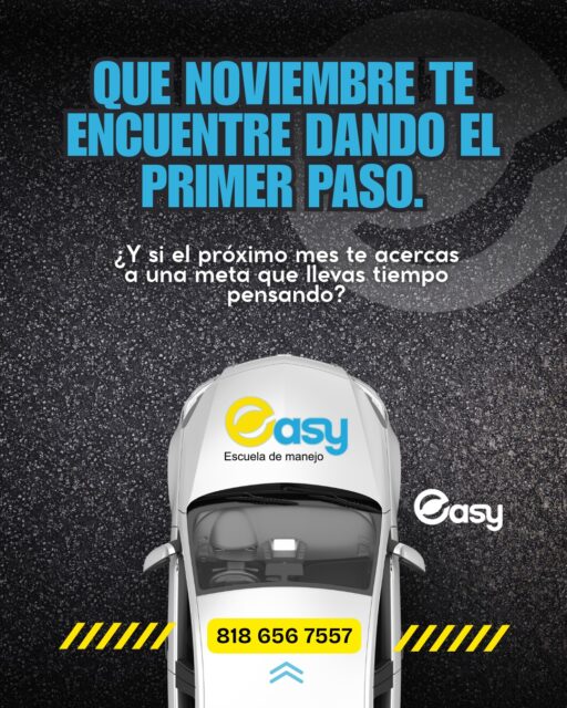 ✨ ¿Y si el próximo mes te acercas a una meta que llevas tiempo pensando?Aprender a manejar puede ayudarte a ganar autonomía, organizar mejor tus trayectos y sentir más confianza.No esperes a sentirte 100% listo para pedir información. En Easy te acompañamos desde el inicio.
📲 Escríbenos al 818 656 7557 y conoce nuestros cursos.
#EasyEscuelaDeManejo #AprendeAManejar #NuevasMetas